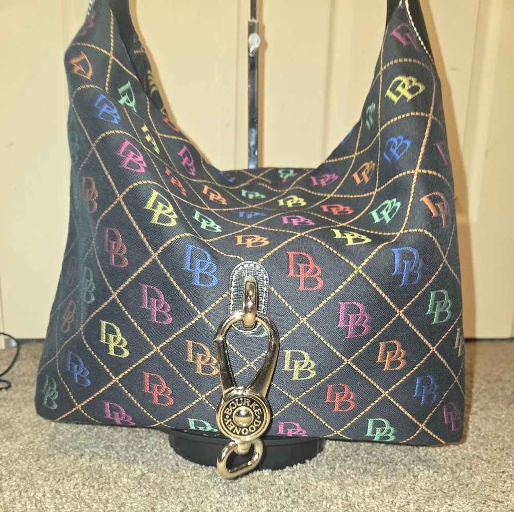 Dooney & Bourke Rainbow Canvas Shoulder Bag - Picture 1 of 14